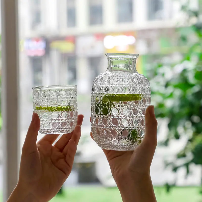 Vintage Water Carafe and Glass Set