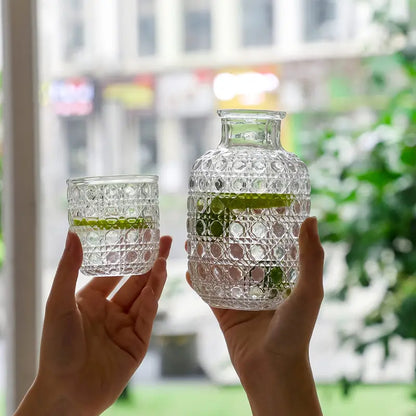 Vintage Water Carafe and Glass Set