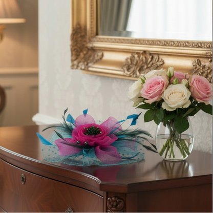 KOKO Mesh Feather Headband Fascinators