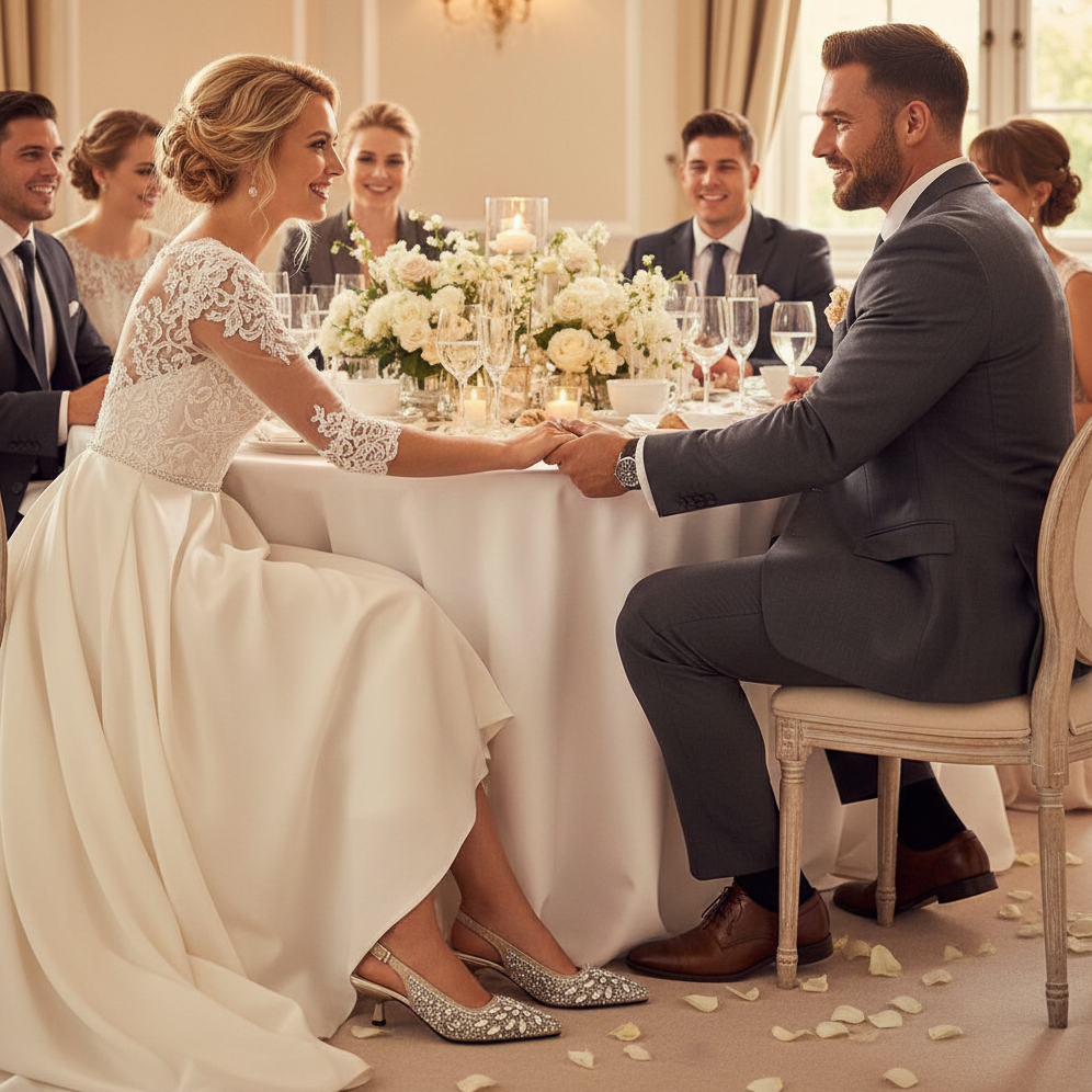 Kitten Heel Rhinestone Sandals