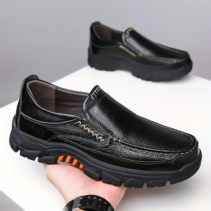 ONYX ASH Genuine Leather Slip-On Dress Shoes