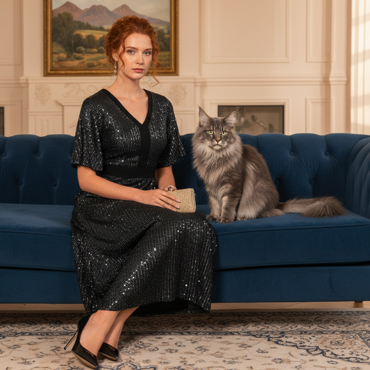 Gemma Sequin Midi Dresses