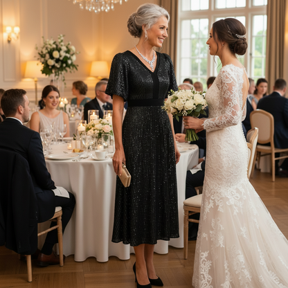 Gemma Sequin Midi Dresses