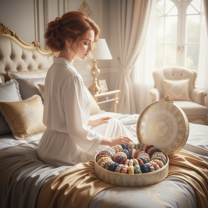 Bohemian Satin Thin Hair Scrunchies (19 Piece Set)