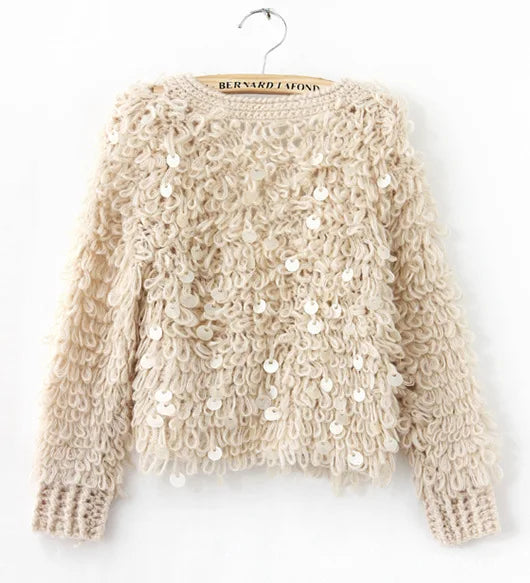 Tassel Sequined Cardigan