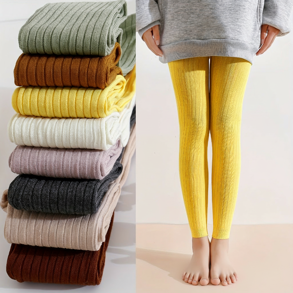 BELLA Ribbed Footless Tights (8 Pairs)