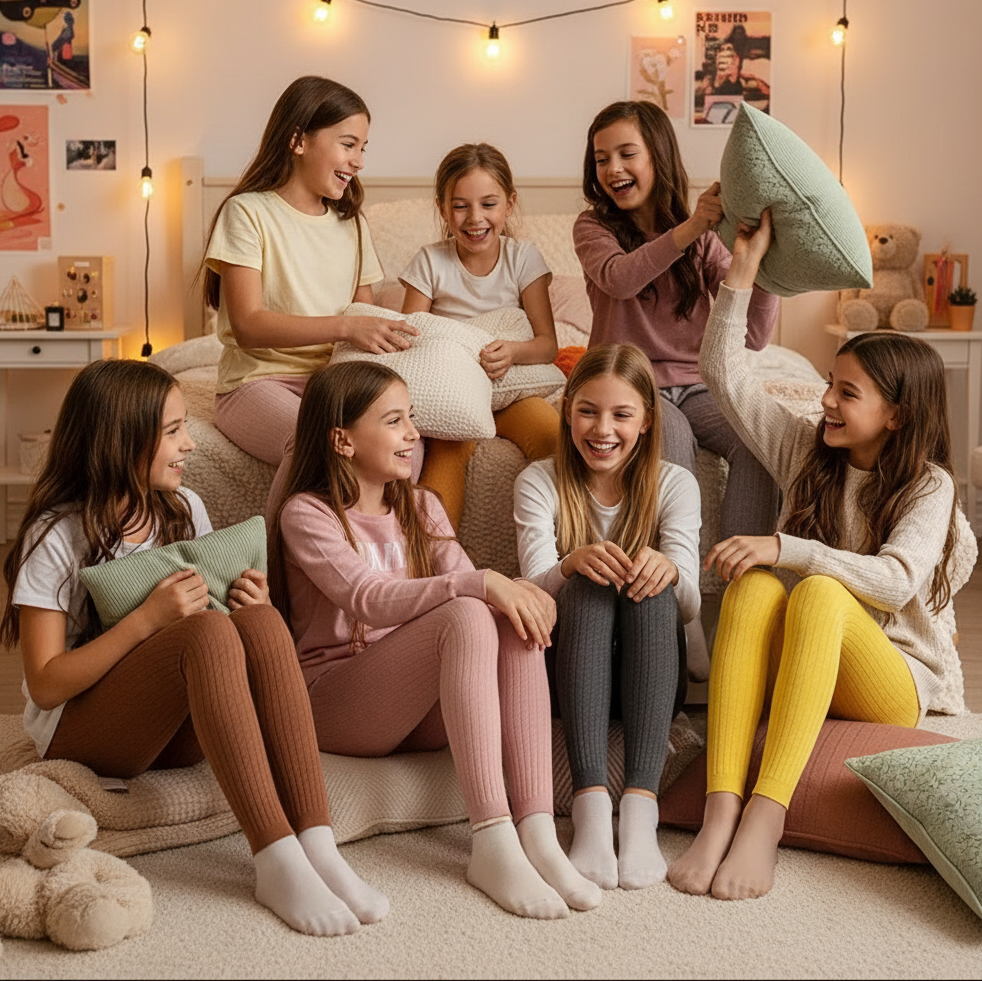 BELLA Ribbed Footless Tights (8 Pairs)