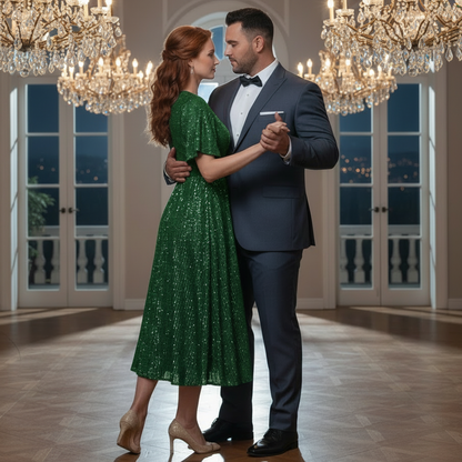 Gemma Sequin Midi Dresses