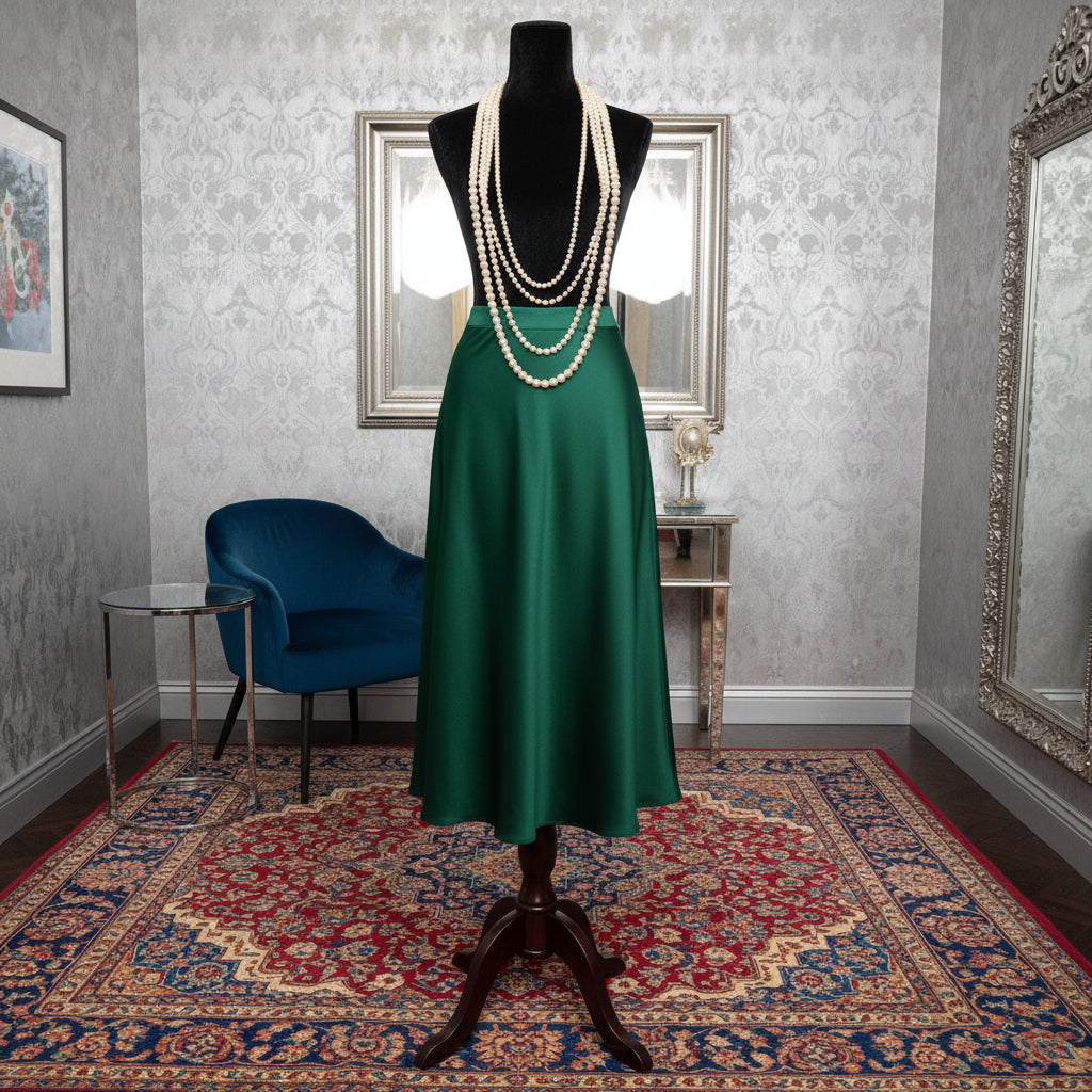 Lady Rose Satin A-Line Skirts