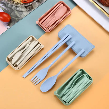 Travel Eco Wheat Straw Utensil Set