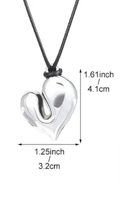 Irregular Heart Pendant Necklaces