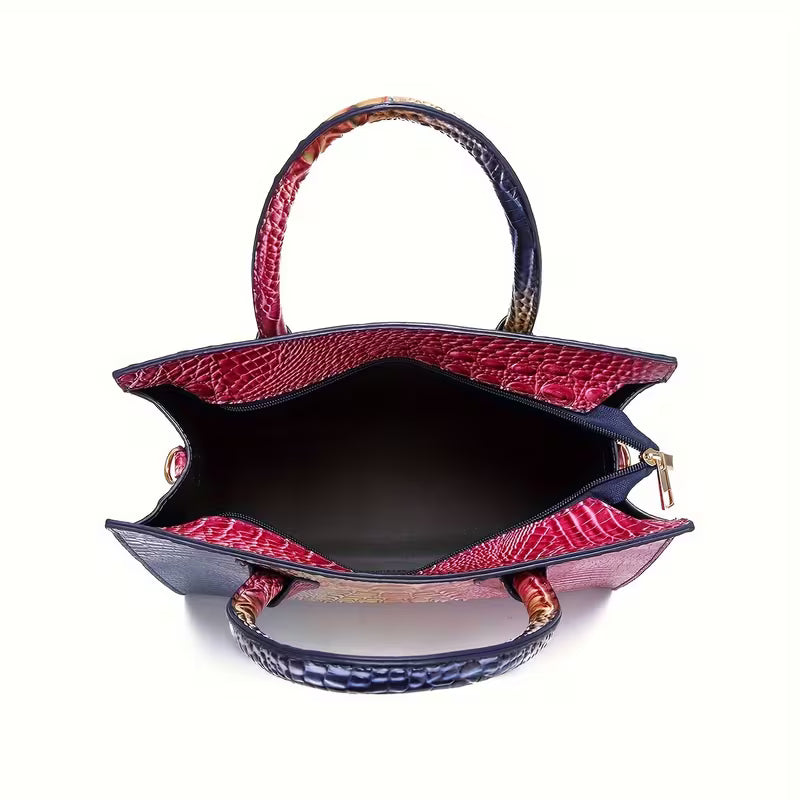 Crocodile Grain Crossbody Tote Bags