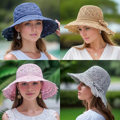 Lacy Breathable Wide Brim Sun Hats