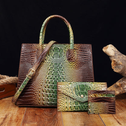 Crocodile Grain Crossbody Tote Bags