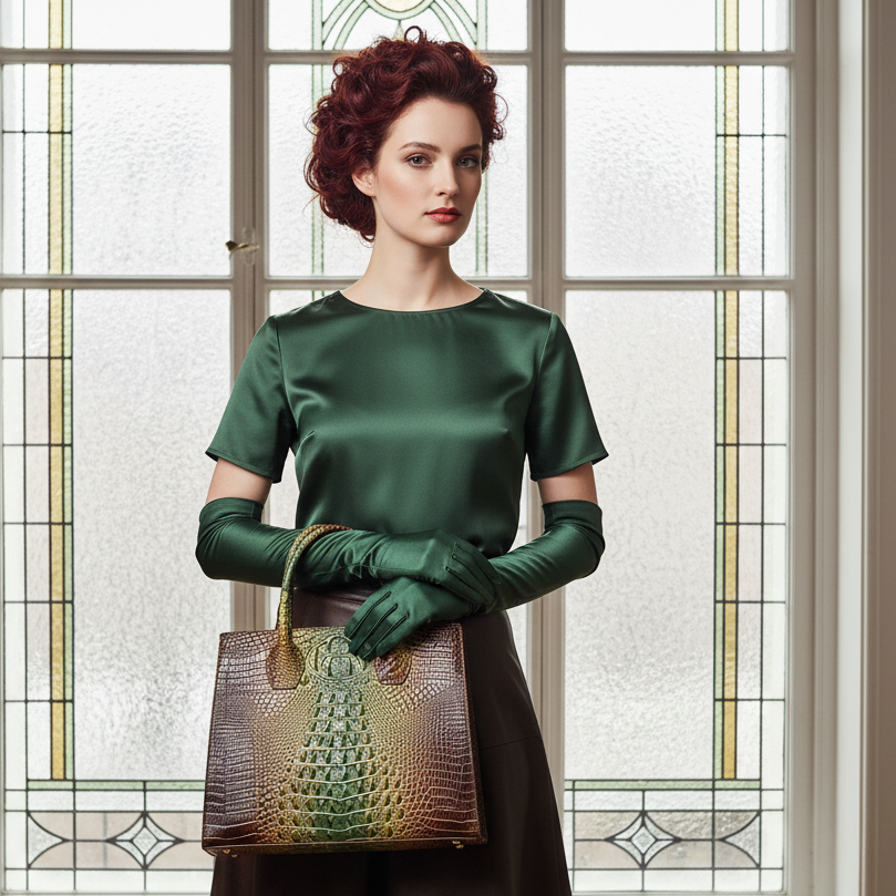 Crocodile Grain Crossbody Tote Bags