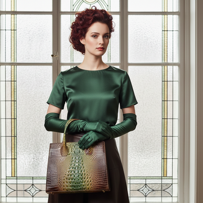 Crocodile Grain Crossbody Tote Bags