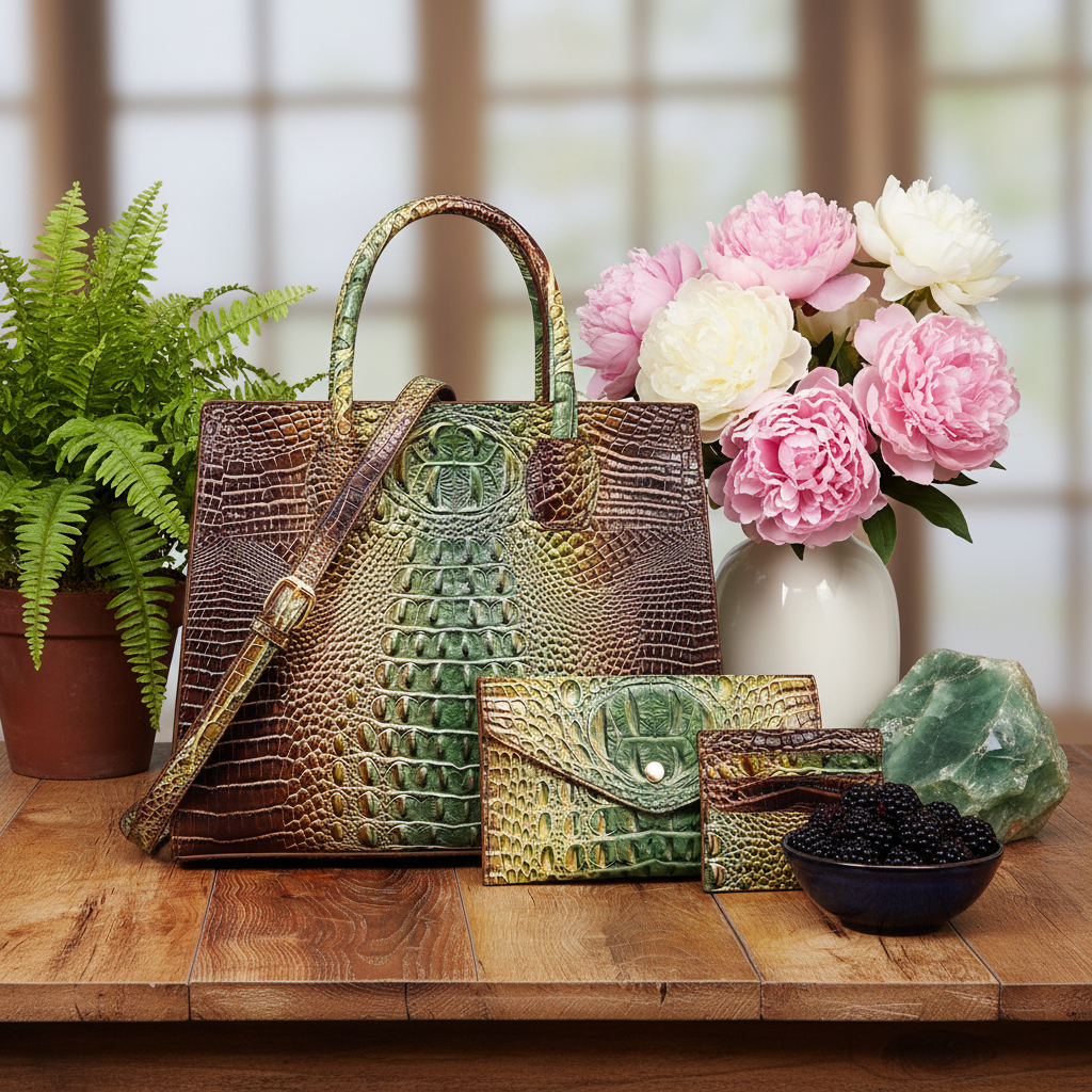 Crocodile Grain Crossbody Tote Bags
