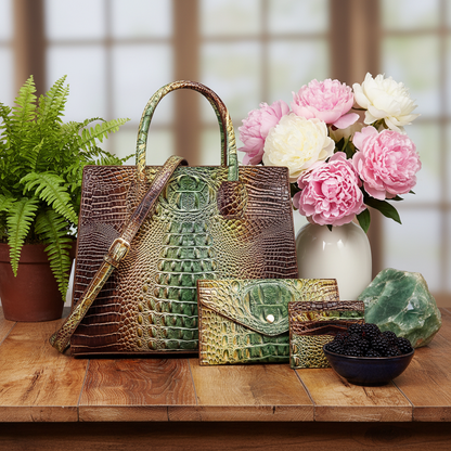 Crocodile Grain Crossbody Tote Bags