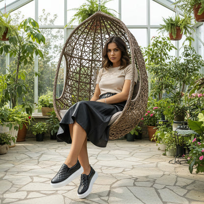 Quilted Platform Trainer Sneakers