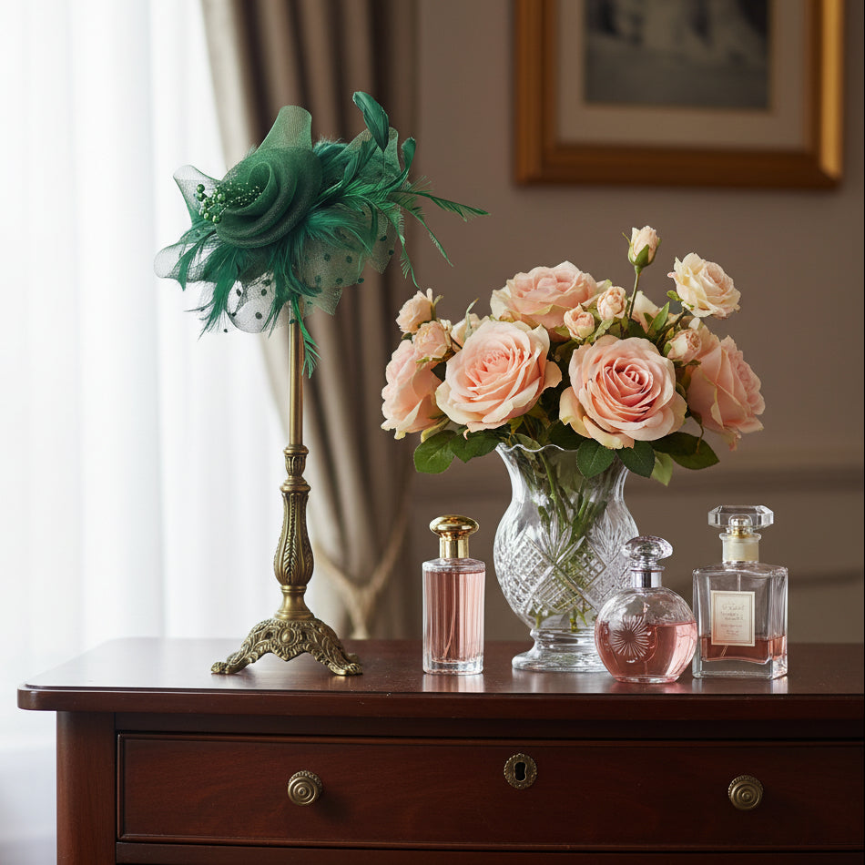 KOKO Mesh Feather Headband Fascinators