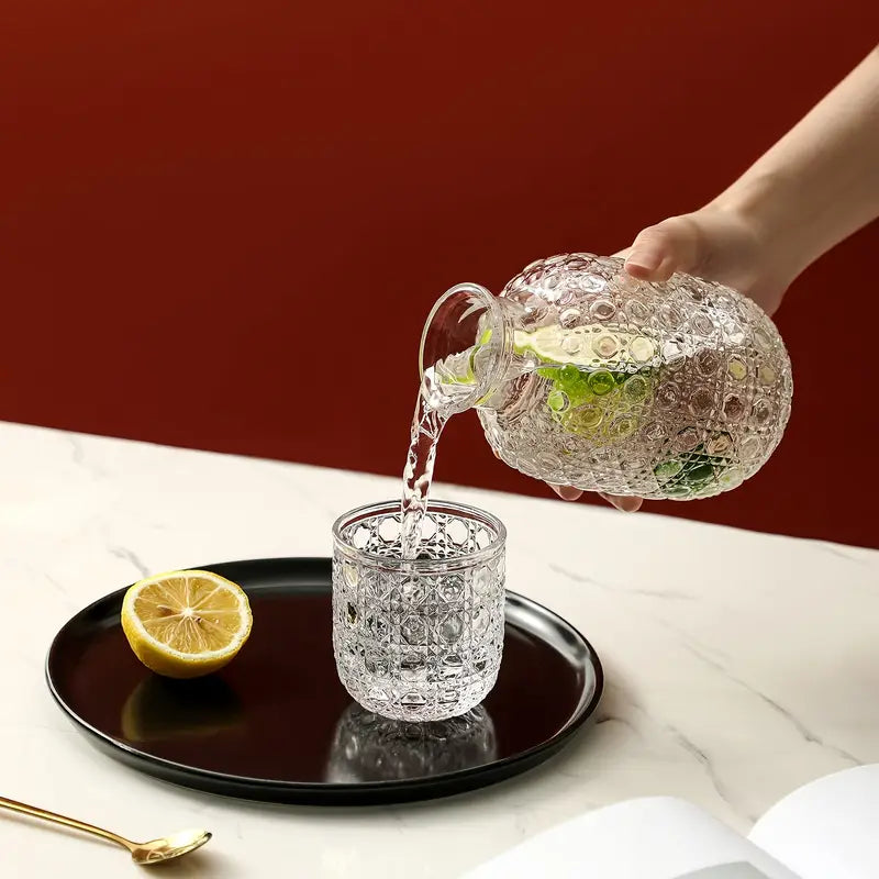 Vintage Water Carafe and Glass Set