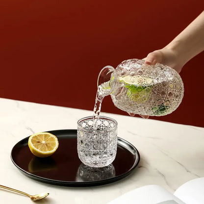 Vintage Water Carafe and Glass Set