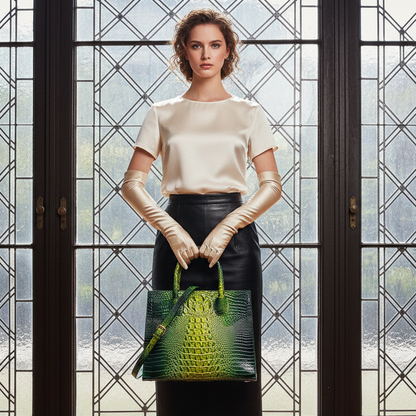 Crocodile Grain Crossbody Tote Bags