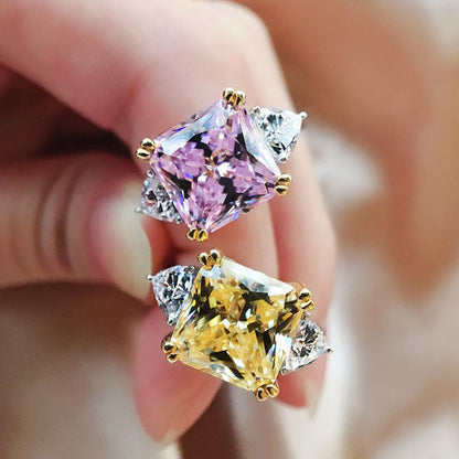 5-Carat Princess Square Rings