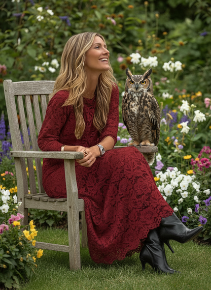 Lace Bohemian Maxi Dress