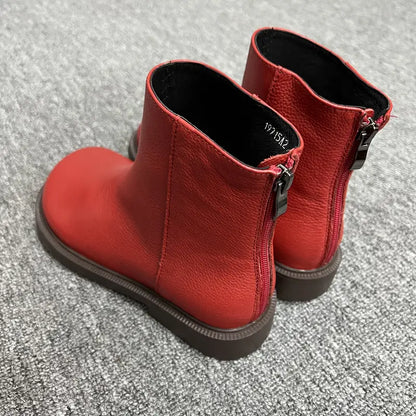 Genuine Leather Chelsea Ankle Boots