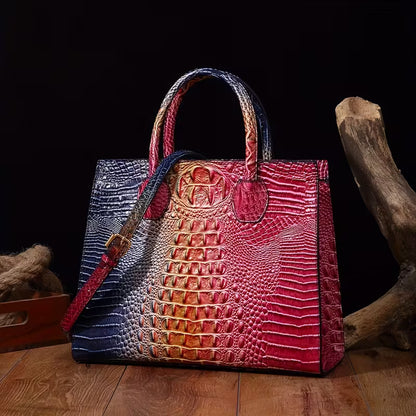 Crocodile Grain Crossbody Tote Bags