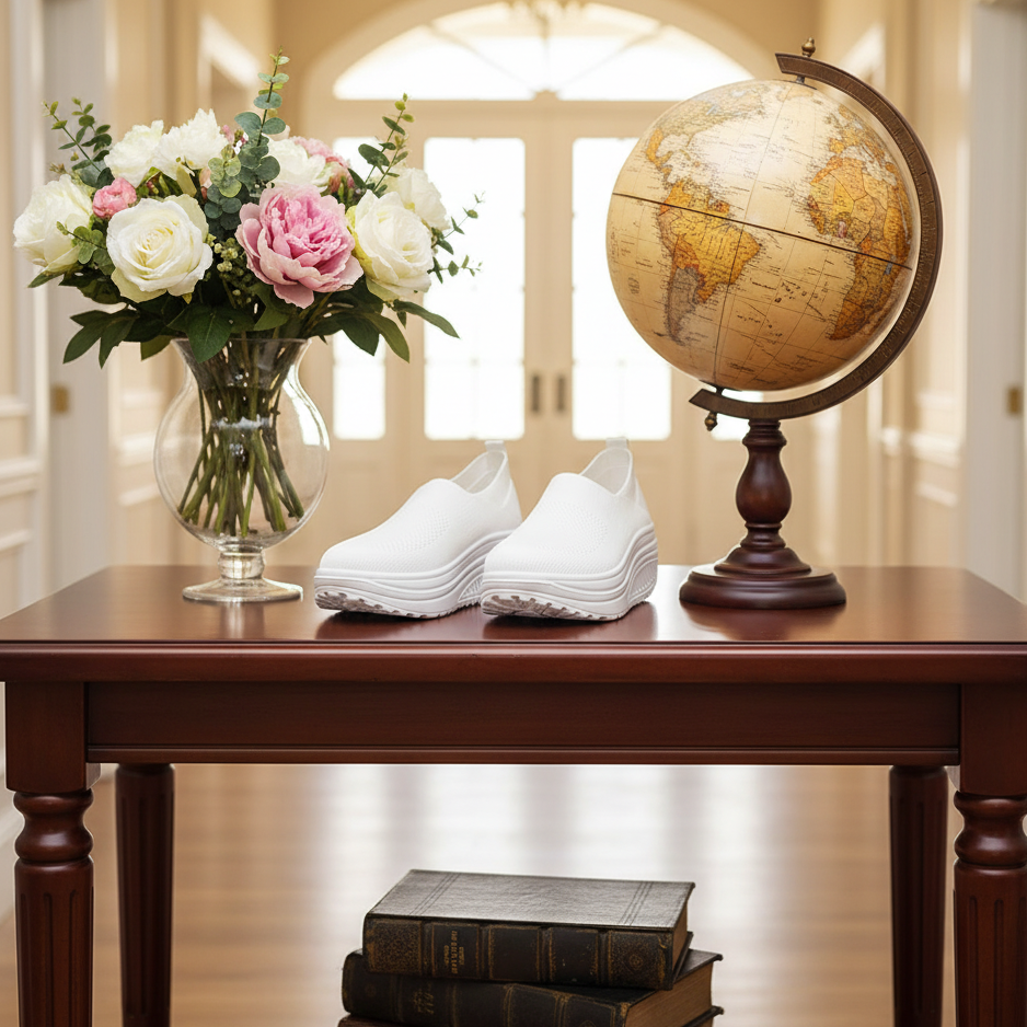 Rolling Sole Mesh Slip-on Platform Sneakers