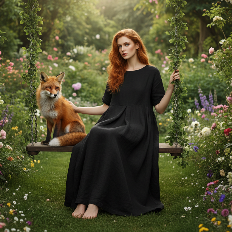 Plus Size Linen A-Line Maxi Dresses