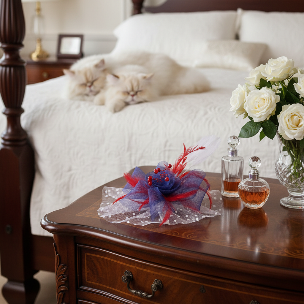 KOKO Mesh Feather Headband Fascinators