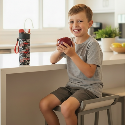 POWCAN Insulated 18oz Non-Slip, Stainless Steel Water Bottles