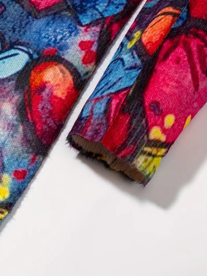 Graffiti Hearts Knit Pullover