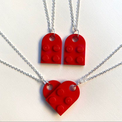 Heart Shaped Lego Pendant Necklaces