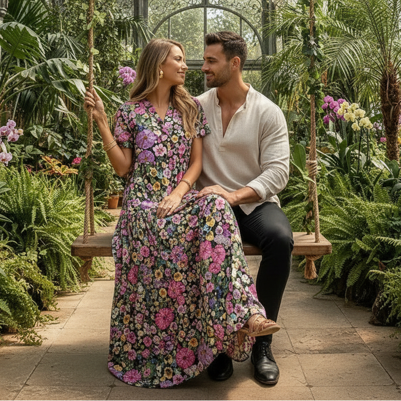 Plus Size Floral Tiered Maxi Dresses