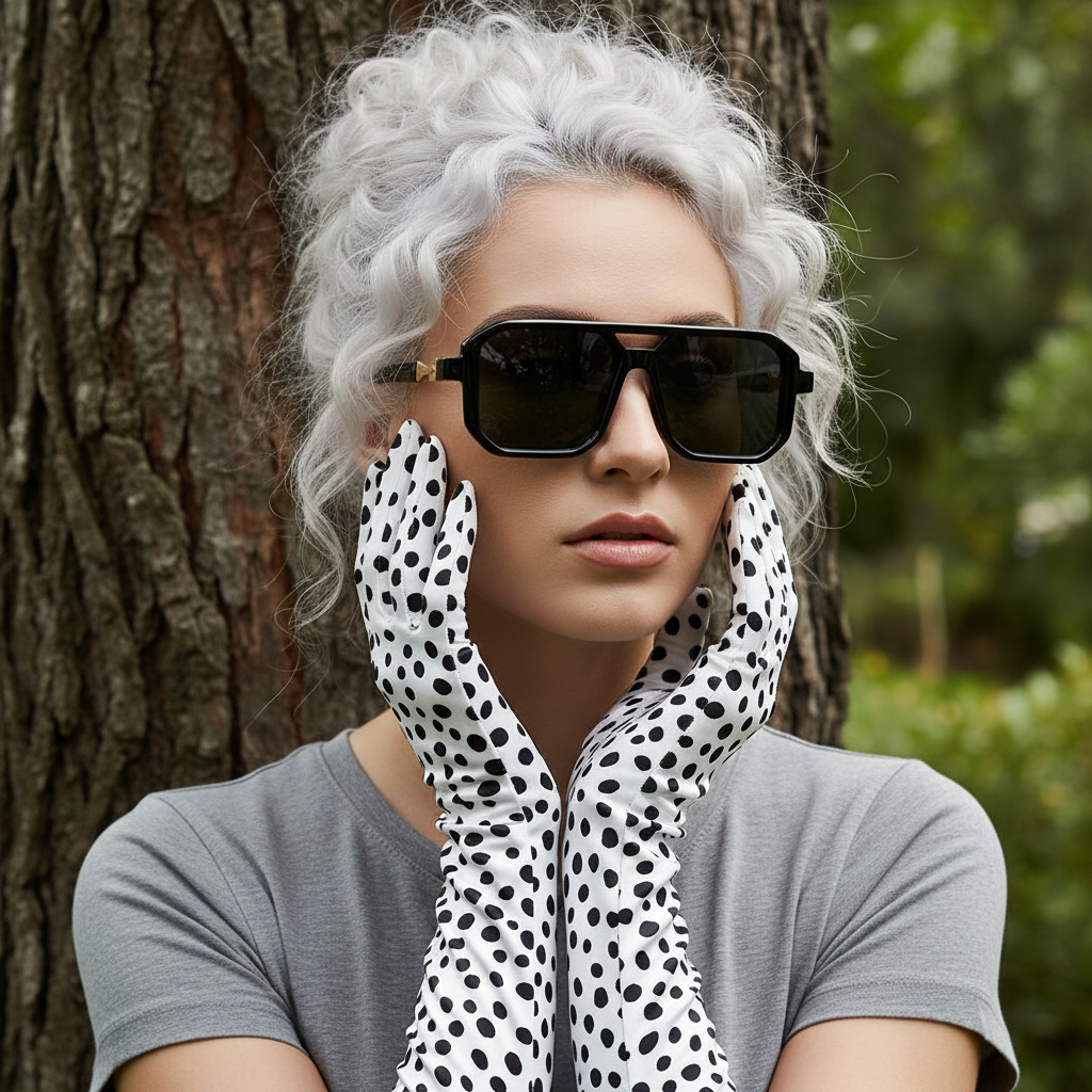 TITANORA Unisex Square Frame Designer Sunglasses