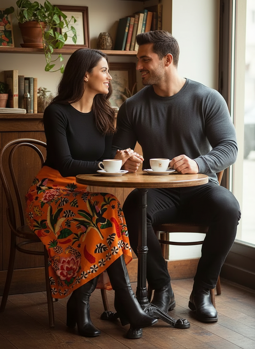 Tropical Rio Floral A-Line Skirt