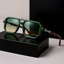 TITANORA Unisex Square Frame Designer Sunglasses