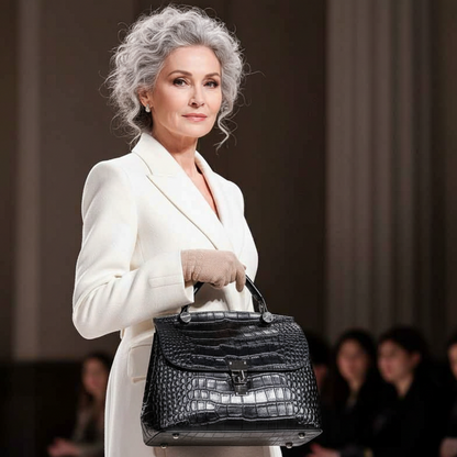 New European Leather Crocodile Crossbody Handbag