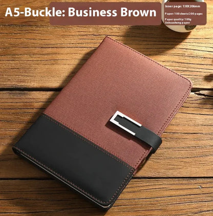 Business Notebook Soft Leather High Grade Gift Set