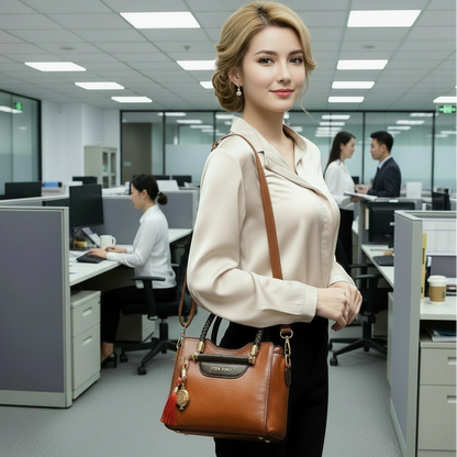 MIU MIN Leather Kelly Handbag