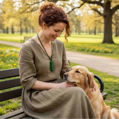 Ziquexsite Natural Stone Engraving of Heart Sutra Pendant Necklace