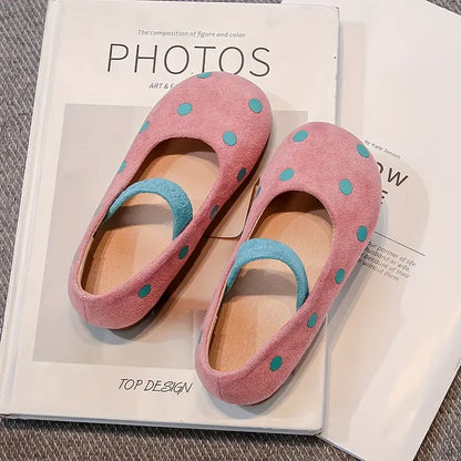 Honey Girl Polka Dot Ballet Shoes