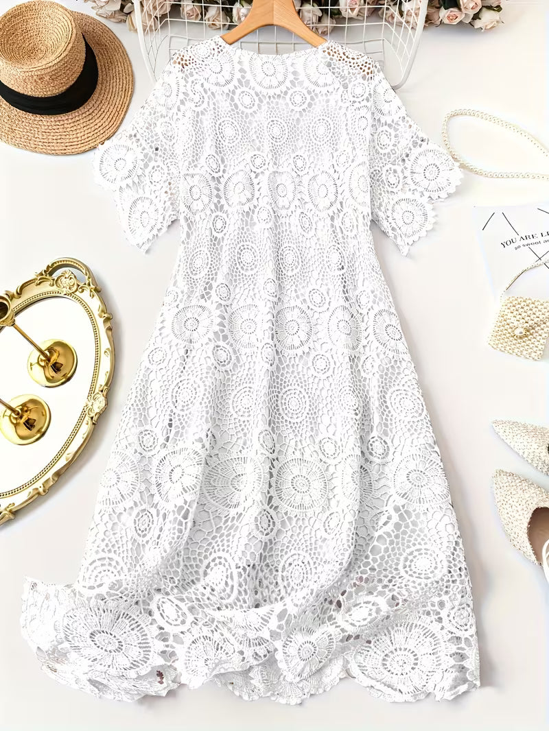 ZANZEA Plus Size Lace Maxi Dresses