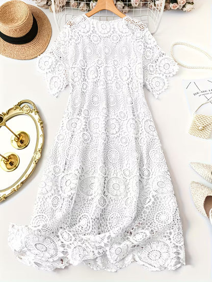 ZANZEA Plus Size Lace Maxi Dresses