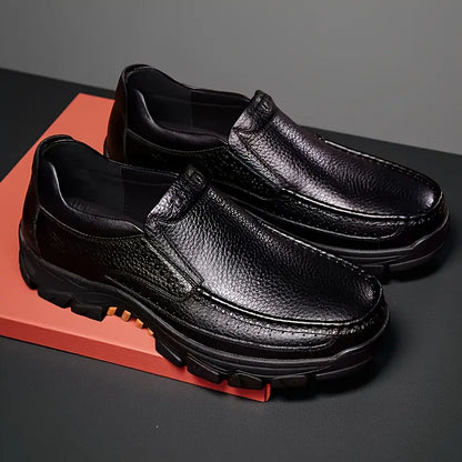 ONYX ASH Genuine Leather Slip-On Dress Shoes