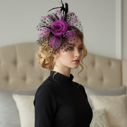 KOKO Mesh Feather Headband Fascinators